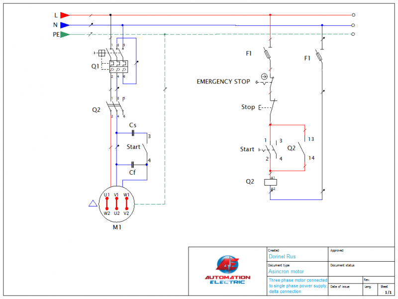 Three phase motor connected to single phase power supply